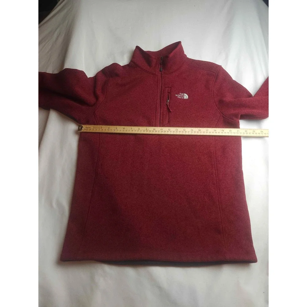 The North Face Mens Gordon Lyons 1/4 Zip Fleece Pullover Red Large